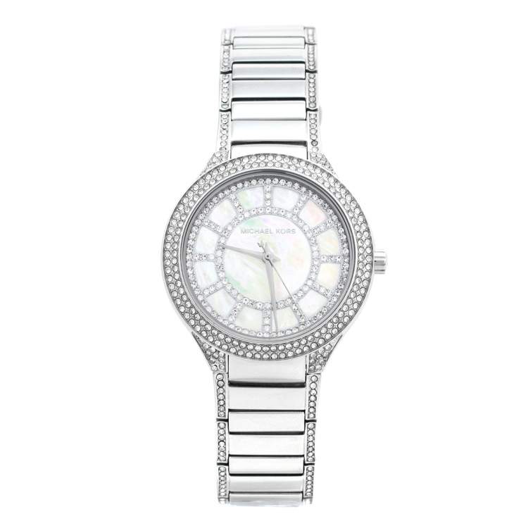 Michael Kors Kerry Silver Tone Silver Steel Strap Watch for Women - MK3311