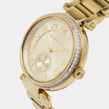 Michael Kors Skylar Gold Dial Gold Steel Strap Watch for Women - MK5867