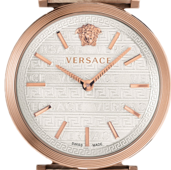 Versace V-Twist White Dial White Leather Strap Watch for Women - VELS00419