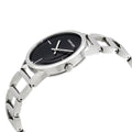 Calvin Klein Stately Black Dial Silver Steel Strap Watch for Women - K3G23121