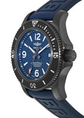 Breitling Superocean Automatic 46mm Blue Dial Blue Rubber Strap Watch for Men - M17368D71C1S1