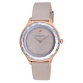 Swarovski Octea Nova Grey Dial Grey Leather Strap Watch for Women - 5295326