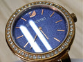 Swarovski Daytime Crystals Blue Dial Rose Gold Steel Strap Watch for Women - 5182277