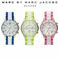 Marc Jacobs Rock Chrono White Dial Two Tone Rubber Strap Watch for Women - MBM2593