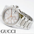 Gucci G Chrono Chronograph Quartz White Dial Silver Steel Strap Watch For Men - YA101201