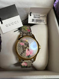 Gucci G Timeless Quartz Brown Dial Brown Leather Strap Watch For Women - YA1264038