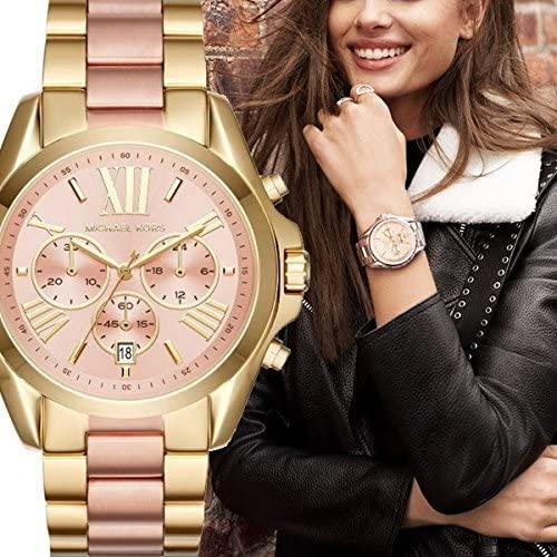 Michael Kors Bradshaw Gold Dial Gold Steel Strap Watch for Women - MK6359