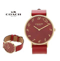 Coach Perry Red Dial Red Leather Strap Watch for Women - 14503486