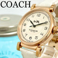 Coach Madison White Dial White Leather Strap Watch for Women - 14502401