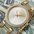 Michael Kors Cinthia Mother of Pearl Dial White Leather Strap Watch for Women - MK2662