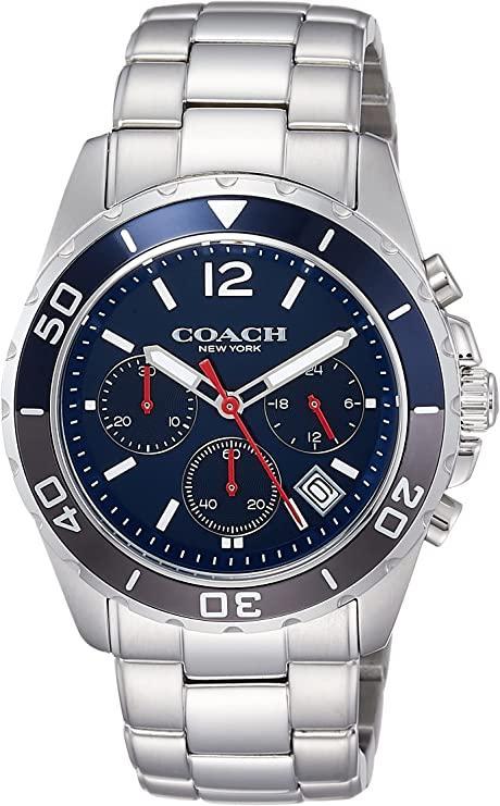 Coach Kent Blue Dial Silver Steel Strap Watch for Men - 14602555