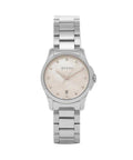 Gucci G Timeless Silver Stainless Steel Mother of Pearl Dial Quartz Watch For Women - YA126542