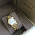 Burberry Heritage White Dial Gold Steel Strap Watch for Women - BU9203