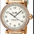 Coach Madison White Dial White Leather Strap Watch for Women - 14502401