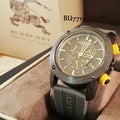 Burberry Sport Endurance Chronograph Grey Dial Grey Rubber Strap Watch for Men - BU7713