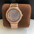 Michael Kors Kerry Purple Dial Rose Gold Stainless Steel Strap Watch for Women - MK3482