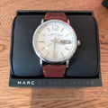 Marc Jacobs Marc Fergus White Dial Brown Leather Strap Watch for Men - MBM5080