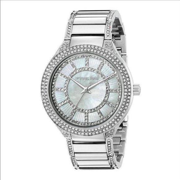 Michael Kors Kerry Silver Tone Silver Steel Strap Watch for Women - MK3311