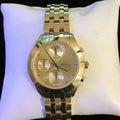 Marc Jacobs Peeker Chronograph Gold Dial Gold Stainless Steel Strap Watch for Women - MBM3393