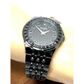 Bulova Crystal Collection Phantom Black Dial Black Steel Strap Watch for Men - 98A240