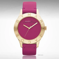 Marc Jacobs Blade Purple Dial Purple Leather Strap Watch for Women - MBM1203