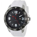 Tommy Hilfiger Sport Black Dial White Rubber Strap Watch for Men - 1790986