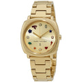 Marc Jacobs Mandy Gold Dial Gold Stainless Steel Strap Watch for Women - MJ3549