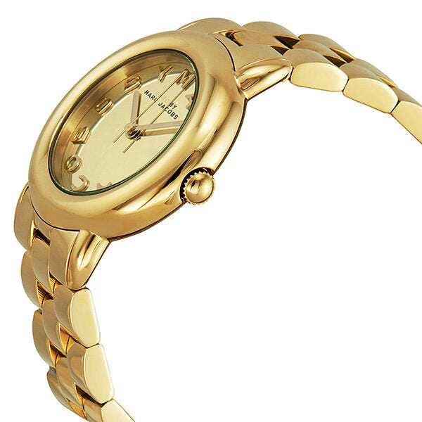 Marc Jacobs Marci Gold Dial Gold Ion Plated Stainless Steel Strap Watch for Women - MBM3098