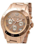 Marc Jacobs Rock Chronograph Rose Gold Dial Stainless Steel Strap Watch for Women - MBM3156