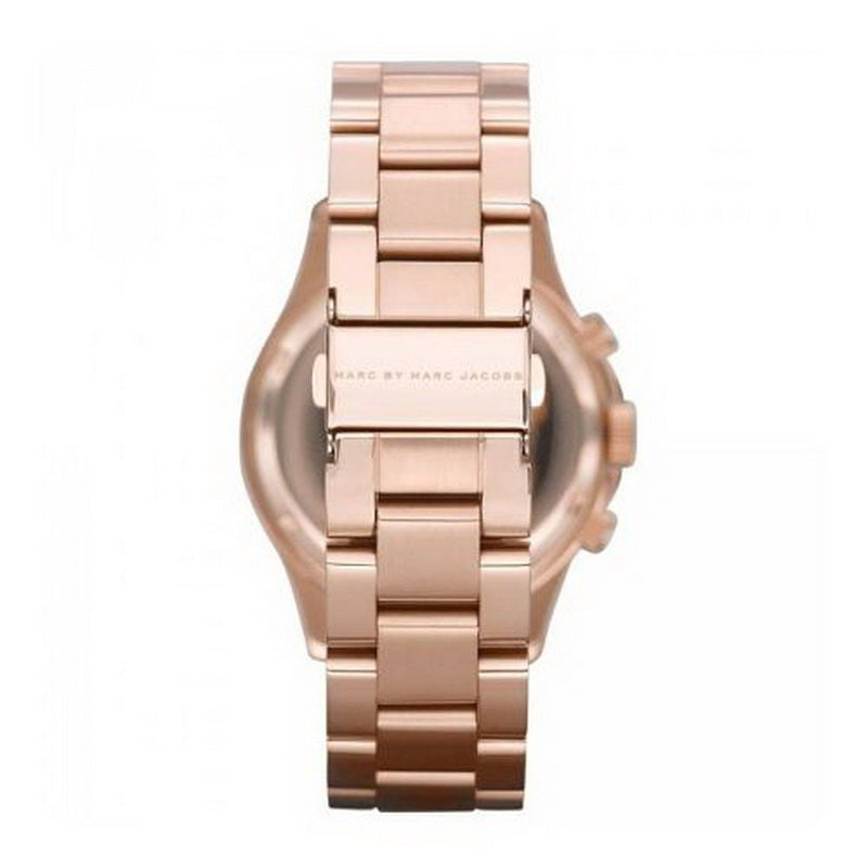 Marc Jacobs Rock Chronograph Rose Gold Dial Stainless Steel Strap Watch for Women - MBM3156