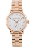 Marc Jacobs Baker White Dial Rose Gold Stainless Steel Strap Watch for Women - MBM3244