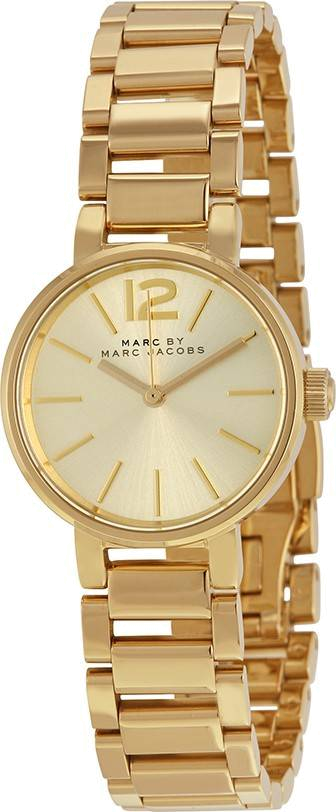 Marc Jacobs Peggy Gold Dial Gold Stainless Steel Strap Watch for Women - MBM3405