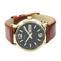 Marc Jacobs Marc Fergus Green Dial Brown Leather Strap Watch for Men - MBM5077