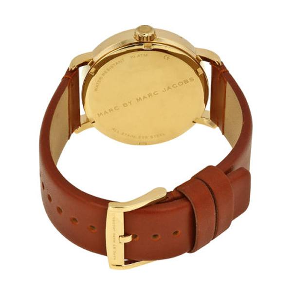 Marc Jacobs Marc Fergus Green Dial Brown Leather Strap Watch for Men - MBM5077