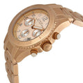 Marc Jacobs Rock Chronograph Rose Gold Dial Stainless Steel Strap Watch for Women - MBM3156