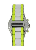 Marc Jacobs Rock Chrono White Dial White & Green Rubber Strap Watch for Women - MBM2592