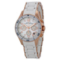 Marc Jacobs Rock Chronograph White Dial White Stainless Steel Strap Watch for Women - MBM2547