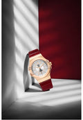 Maserati Potenza 35mm White Rose Gold Dial Red Leather Strap Watch For Women - R8851108501