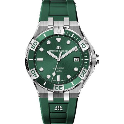 Maurice Lacroix Aikon Venturer Green Dial Green Rubber Strap Watch for Men - AI6057-SSL50-630-5