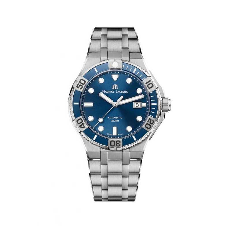 Maurice Lacroix Aikon Venturer Blue Dial Silver Steel Strap Watch for Men - AI6058-SS002-430-1