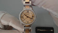 Fossil Virginia Rose Gold Dial Two Tone Steel Strap Watch for Women - ES3405