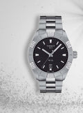 Tissot PR 100 Sport Quartz Black Dial Stainless Steel Strap Watch For Men - T101.610.11.051.00