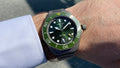 Tag Heuer Aquaracer Professional 300 Automatic Green Dial Silver Steel Strap Watch for Men - WBP208B.BF0631