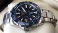 Tag Heuer Aquaracer Calibre 5 Blue Dial Silver Steel Strap Watch for Men - WAY211C.BA0928