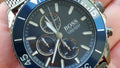 Hugo Boss Ocean Edition Chronograph Blue Dial Black Mesh Bracelet Watch for Men - 1513702