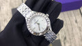 Swarovski Lovely Crystals Mini White Dial Silver Steel Strap Watch for Women - 5242901