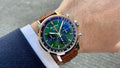 Breitling Top Time B01 Ford Mustang Green Dial Brown Leather Strap Watch for Men - AB01762A1L1X1