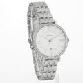 Fossil Jacqueline White Dial Silver Steel Strap Watch for Women - ES3545