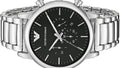 Emporio Armani Luigi Chronograph Black Dial Silver Steel Strap Watch For Men - AR1894