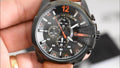 Diesel Mega Chief Quartz Chronograph Brown Leather Watch For Men - DZ4343